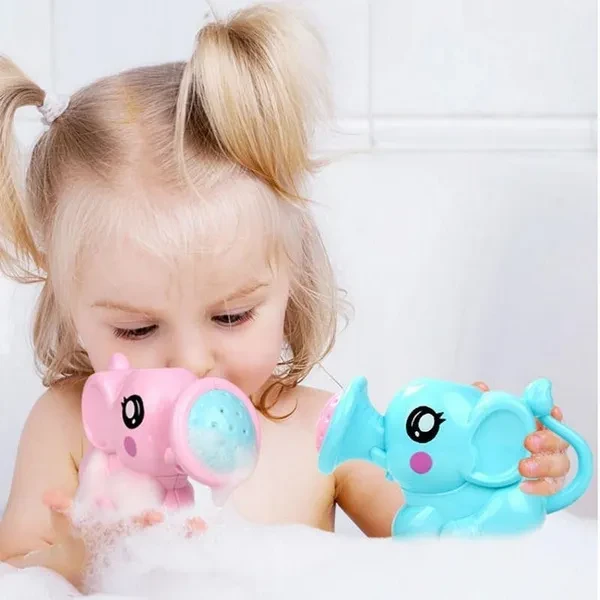 Kids Elephant Watering Can Cartoon Plastic Bath Toys for Baby Shower Swimming Toys