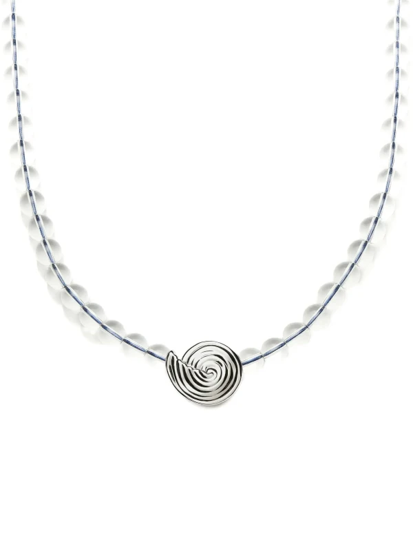 Missoma spiral-pendant beaded necklace