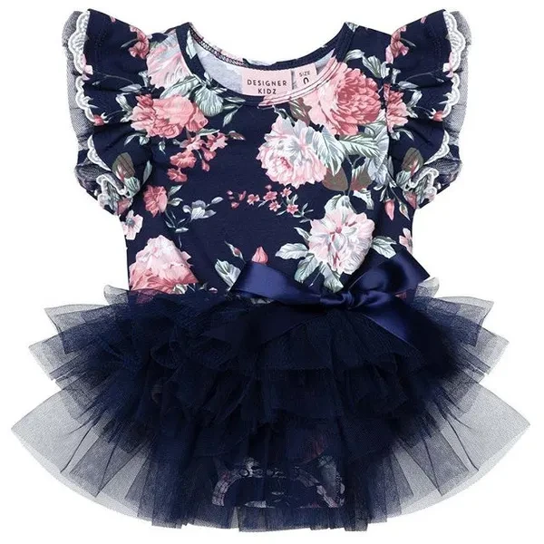 Toddler Kids Summer Clothes Baby Girl Lace Tutu Romper Jumpsuit Infant Girl Floral Bodysuit Sunsuit Outfits