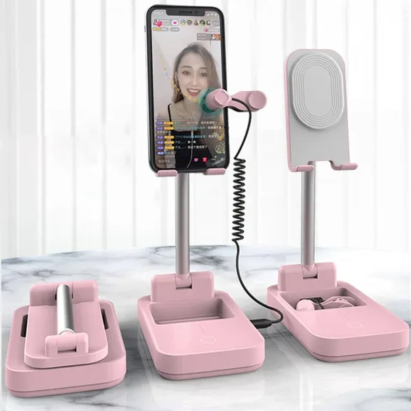Desktop Mobile Phone Holder Telescopic Foldable Cellphone Live Broadcast Bracket Smartphone Universal Stand WQA