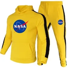 2020 New NASA Printed Mens Womens Fashion Suit Jogging Hoodie Sweatpants Set Pullover Sweat Pants Sports Tracksuit