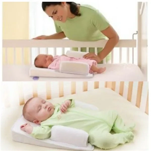 Baby Sleep Positioner Anti Roll Pillow Prevent Flat Head Cushion Safe Support -CYX