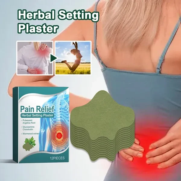 Natural Ingredients Lumbar Pain Relief Patches, 12Pcs/Pack