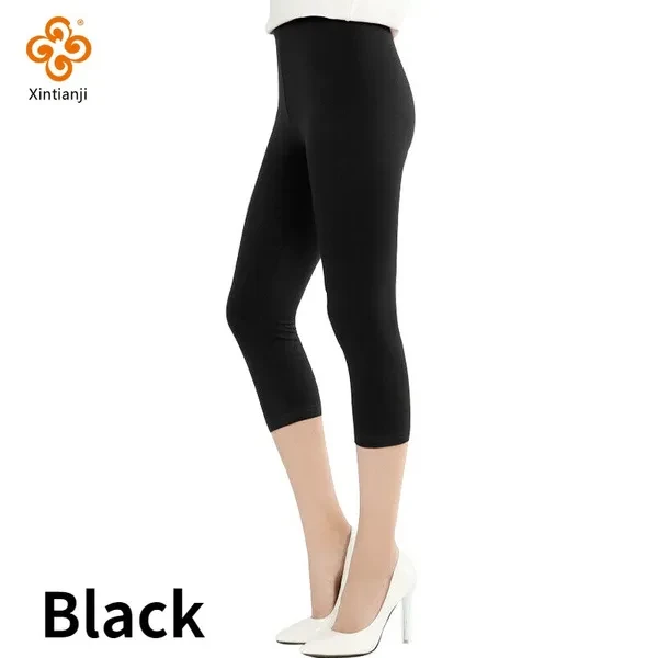 Xintianji Women Skinny Yoga Leggings Soft Gym Capris Pants Sportswear Plus Size Womens Sport Bike Fitness Pants S-4XL