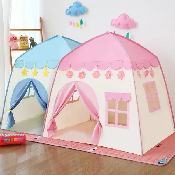 1.3M Portable Children's Tent Wigwam Folding Kids Tents Tipi Baby Play House Large Girls Pink Princess Castle Child Room Decor