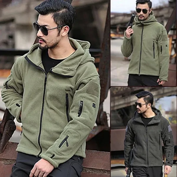 Men Winter Thermal Military Tactical Jacket Outdoors Sports Hooded Coat Hiking Hunting Combat Camping Army Soft Shell Jacket