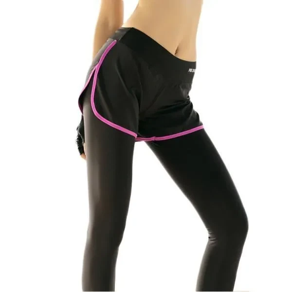 Ladies Fitness Yoga Running Comfy Stretch Leggings Pants with Short Bottom L/M/S