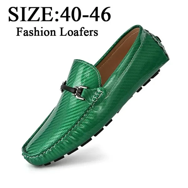 Loafers Men Handmade Leather Shoes Casual Driving Flats Slip-on Shoes Luxury Comfy Moccasins Shoes for Men Plus Size