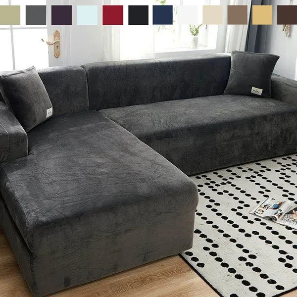 1-4 Seaters Warm Winter Thicken Velvet Plush Recliner Sofa Covers Retro Recliner Couch Slipcovers