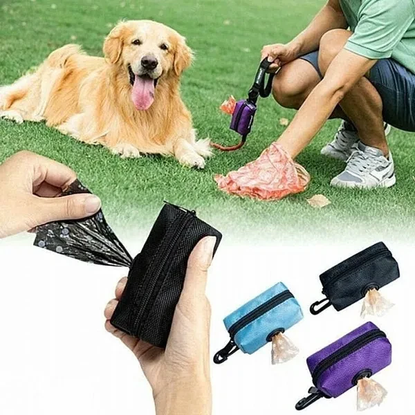 1Pc Pet Waste Bag Dispenser Dog Poo Puppy Poop Bags Holder Hook Pouch