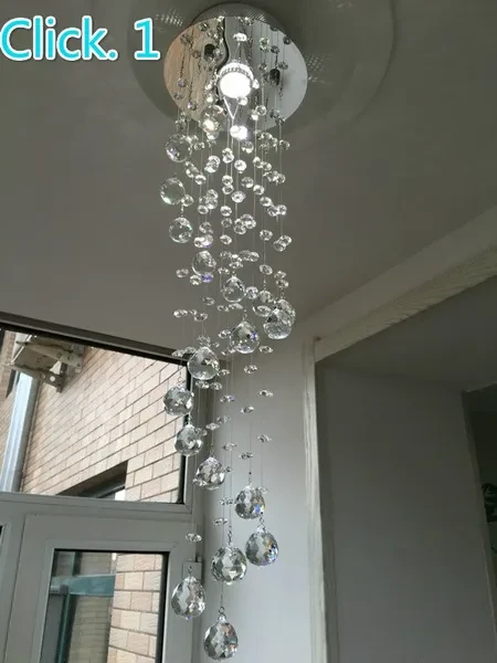 Modern Spiral Sphere LED GU10 Lustre LED Crystal Chandeliers Ceiling Lamp Suspension Pendant Lamp luminaria home lighting