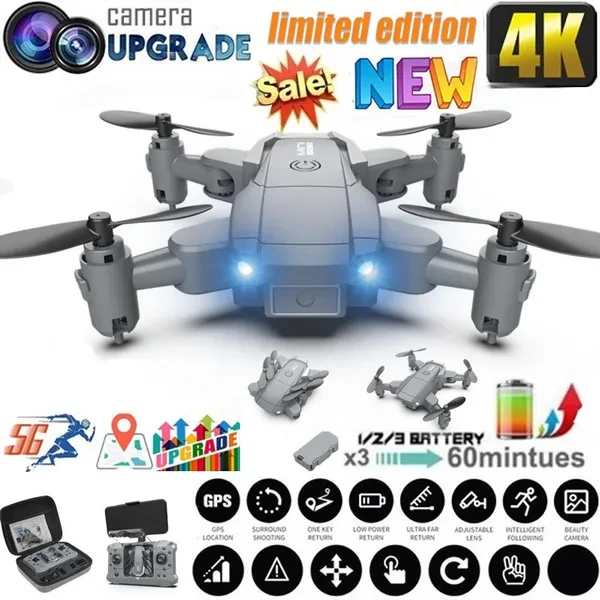 2022 New Limited Edition Aerial Drone three-sided intelligent obstacle avoidance Professional HD 4069P 4K 90° Adjustable Camera Folding Drone Wireless Wifi 360 Degree Roll FPV Selfie RC Drone Quadcopt
