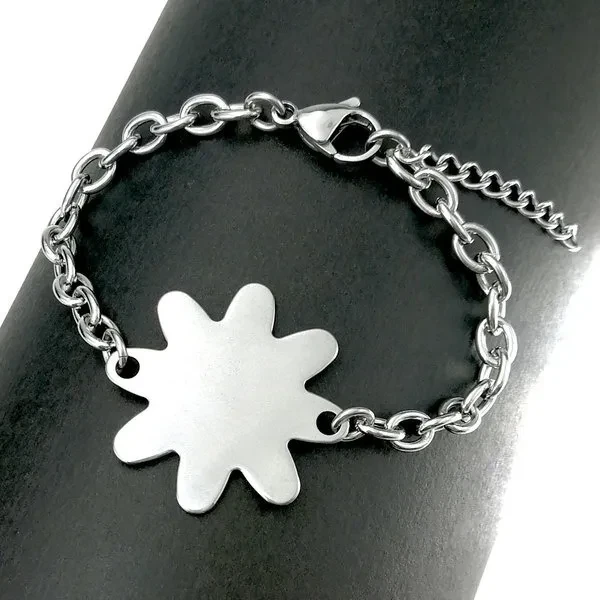 Women Lady Girl Stainless Steel Bracelet Anklets Jewelry Adjustable Tone B216