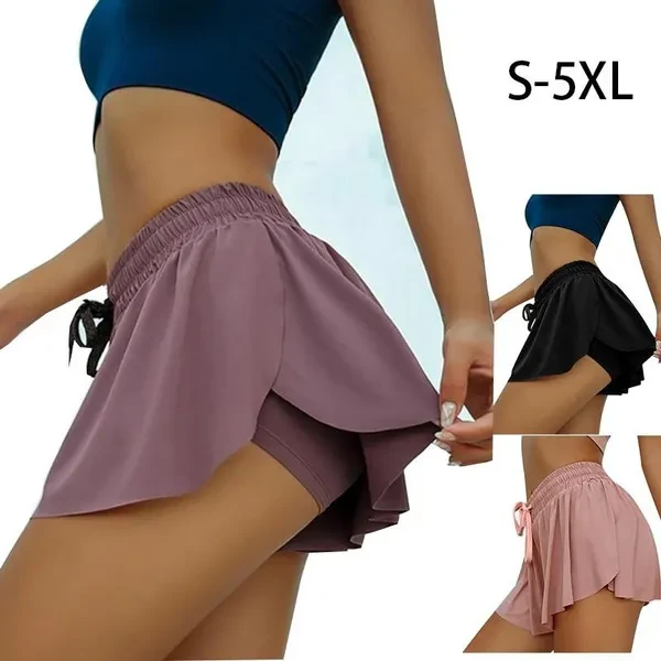 S-5XL Women‘s Fashion Shorts And Skirts Athletic Workout Skirt With Shorts Quick Drying Stretchy Skirt For Yoga Running Tennis Golf