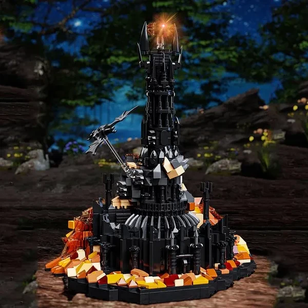 New 1405pcs Black Tower Model Building Block Brick Educational Assembly Toy Children Boy Gift