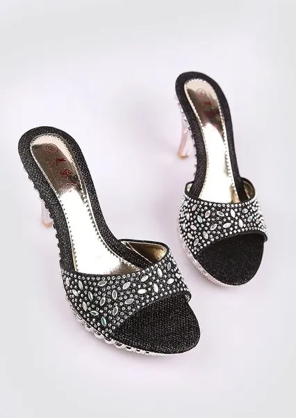 35-40 New Sexy Sandals Rhinestone Bow Decorated Ladies Sandal Women Slippers Fashion High heels Shoes