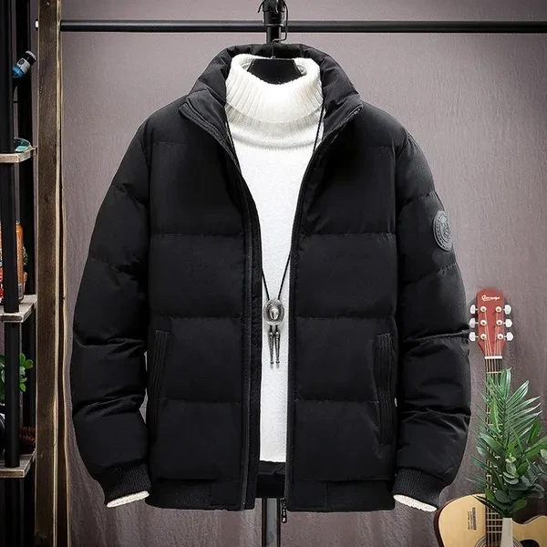 Men's handsome down jacket winter new Korean version trend thickened silk cotton winter clothes thickened men's coat.