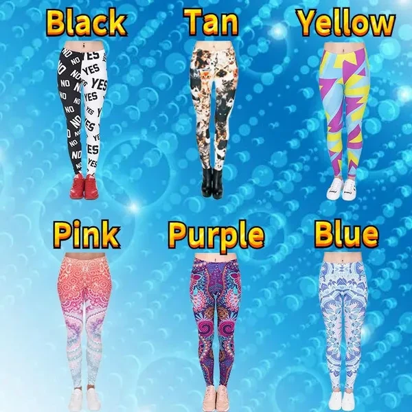 Fashion New Women's Yoga Pants Snowflake Colorful Print Pattern Leggings Fitness Pants Casual Pants Sports Pants Yoga Pants Leggings Trousers