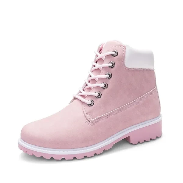 Fashion Women Motorcycle Martin Boots Female Ankle Boots Shoes Women Pink Boots(size36-41)