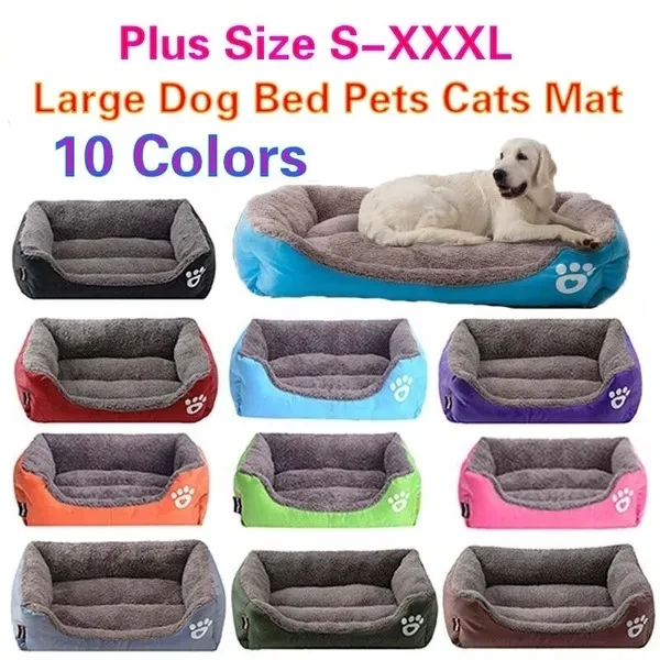 Cute Pets Small Large Warm Cats Puppy Dogs Beds Kennel Matt Pads