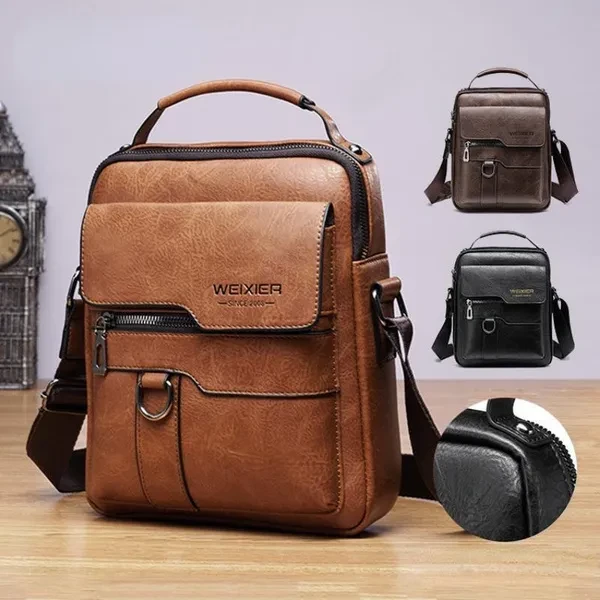 Men's Crossbody Shoulder Bags High Quality Tote Bags Fashion Business Man Messenger Bag PU Leather Bags