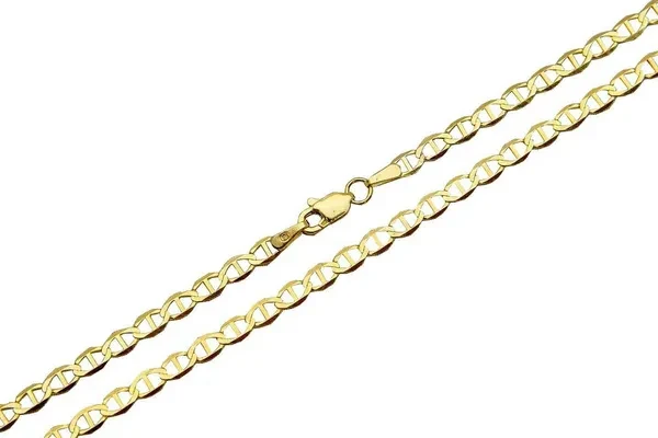 10k Yellow Gold Solid 2.5mm Mariner Link Chain Pendant Necklace 16"