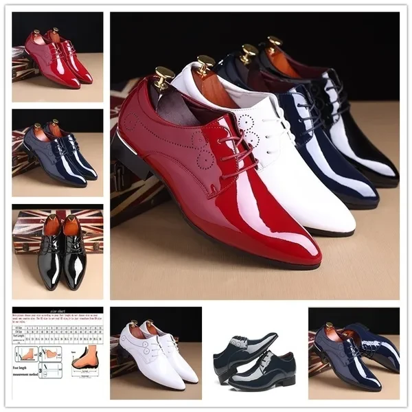 Fashion Mens Shoes Casual Luxury Leather Shoes Men Flats Shoes Wedding Shoes Loafers Office Shoes for Men Businessshoe Plus Size