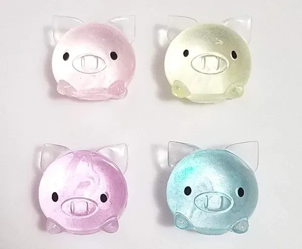 JM Future Crystal Glitter Pig Splat and Stick Ball Stress Relief Squeeze  Squishies Fun Toy for Children Anxiety Reducer Tension Relief for Adults, Help for Autism & ADHD ( Pack of 4 )