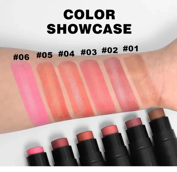 Fashion Cosmetics Filled Blush Stick Natural Nude Brightening Contour Rouge Makeup Solid Blush