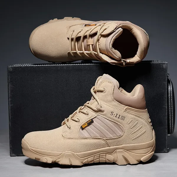 Delta Military Boots Men's Desert Boots Leather Outdoor Shoes Men's Boots Special Forces Combat Shoes Large Size 39-46