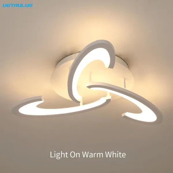 Vetrulus Ceiling Lamp Modern Acrylic Panel Light Fixtures Geometric Modeling LED Chandelier for Living Room Kitchen Hallway Bedroom