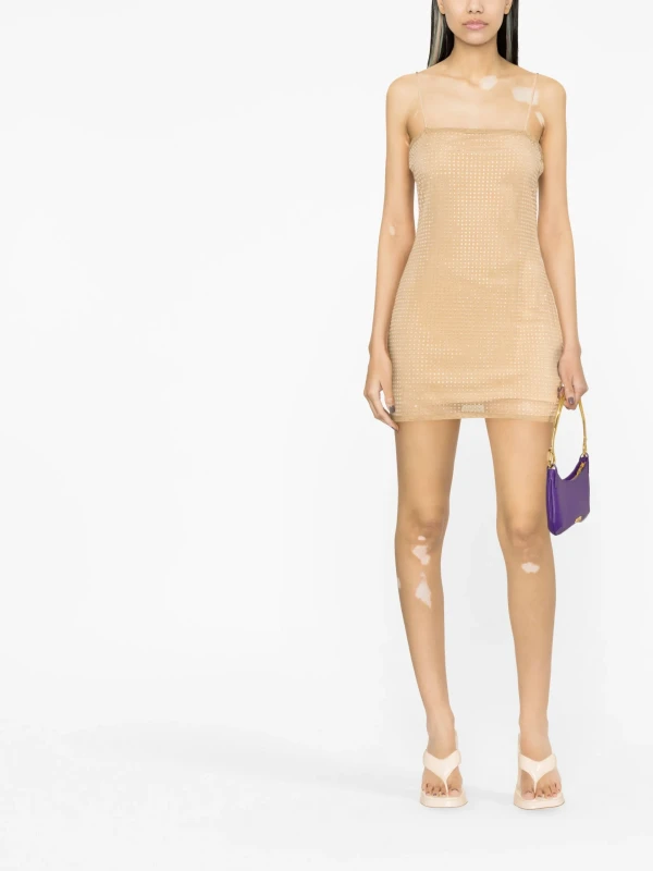 Alexander Wang embellished mesh minidress
